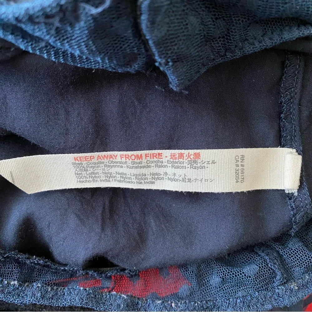 Intimately Free People Call Me Later Navy Blue Ruffle Sleeve Bodysuit - Picture 9 of 11